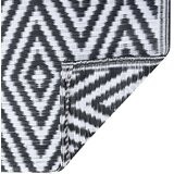 vidaXL Vanjski tepih bijelo-crni 80 x 150 cm PP | shoptok.hr