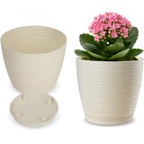 KADAX cvetlični lonec 13 cm okrogel plastični pokrov za cvetlični lonec kremne barve, (5000353065) | Shoptok.si