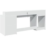  Radni stol LED bijeli 200 x 55 x 91 cm od konstruiranog drva | shoptok.hr