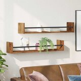  Polica na zidu Zidne 2 pcs Staro drvo 80 x 16 x 14 cm | shoptok.hr