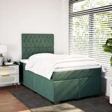 vidaXL Krevet box spring s madracem tamnozeleni 120x190 cm baršunasti | shoptok.hr