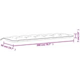  Jastuk za vrtnu klupu krem 200 x 50 x 7 cm od tkanine Oxford | shoptok.hr