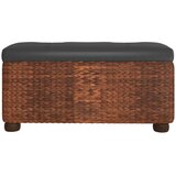 vidaXL Klop s prostorom za shranjevanje z rjavo blazino 69 cm rogoz | Shoptok.si