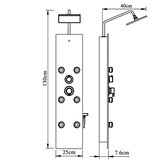 PANEL za tuširanje od stakla 25 x 47,5 x 130 cm crni | shoptok.hr