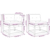 vidaXL 5-dijelni set vrtnih sofa s jastucima bijeli masivna borovina | shoptok.hr