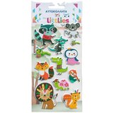 Luna The Littlies: Živalske 3D puhaste nalepke, komplet 10x22 cm | Shoptok.si