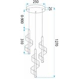 Toolight Viseća stropna LED lampa G178-3CP gold | shoptok.hr
