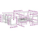  Set vanjskih sofa 10 kom. Prirodna i krem | Shoptok.si