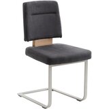 Cantus NIHAJNI STOL, leseni material, tekstil, kovina hrast artisan, srebrne barve, rjava | Shoptok.si