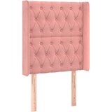 Maison Chic posteljno vzglavje - vzglavna omarica - nočna omarica z ušesi roza 83x16x118/128 cm žamet, (21711404) Cene