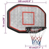 vidaXL Košarkaška ploča crna 109 x 71 x 3 cm od polietilena | shoptok.hr