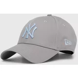 New Era Bombažna bejzbolska kapa 9FORTY NEW YORK YANKEES siva barva, 60503373