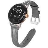 INF Faux usnjen pašček za Google Pixel Watch 41mm, tanek 12cm x 2cm Gray, (5000348520) Cene