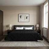  Ljetni pokrivač Crna 220 x 260 cm Mikrofibra i teddy flis | shoptok.hr