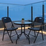 Alberg Urban Garden Trio set – 2 sklopive stolice i stakleni sto Lunaris Cene