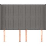  Vzglavje z ušesi temno sivo 147x16x118/128 cm blago, (20932512) | Shoptok.si