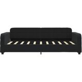  Dnevni krevet na razvlačenje s ladicama crni 90 x 190 cm baršun | shoptok.hr