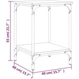  Stolić za kavu crni 40 x 40 x 55 cm od konstruiranog drva | shoptok.hr