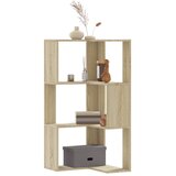  Kutni regal za knjige 3 razine boja hrasta 50x50x102 cm drveni | shoptok.hr