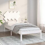 Maison Chic Posteljni okvir - Enojna postelja - Postelja za odrasle bel 90x200 cm trden les-J6264, (21765918) | Shoptok.si