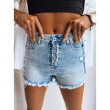 DStreet Jeansowe spodenki damskie BUTONS niebieskie Cene