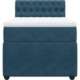 Box spring krevet s madracem plavi 90x190 cm baršunasti | shoptok.hr