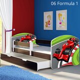  Otroška postelja ACMA z motivom, stranica wenge + predal 140x70 cm 06 Formula 1 | Shoptok.si