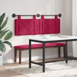  Držeće uzglavlje Zidne Vinska crvena 130 x 55 x 5 cm Baršun - boja crnog vina 120 cm bez LED | shoptok.hr