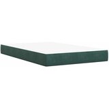  LED okvir za krevet s madracem Tamnozelena 120 x 190 cm Baršun | shoptok.hr
