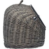  Transporter za mačke sivi 50 x 42 x 40 cm od prirodne vrbe | shoptok.hr