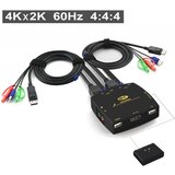  Dp kvm usb svič CKL-321DP 2-portni displayport sa kablovima, 4K x 2K @60Hz 4:4:4, izlaz za audio i mikrofon, hdcp 2.2, HDR10, svič mode: wired remote push button Cene