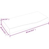  Kupaonska radna ploča svjetlosmeđa 60x30x(2-6) cm masivno drvo | shoptok.hr