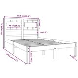  Za krevet od masivne borovine bijeli 120 x 200 cm | shoptok.hr