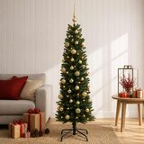  Umjetno usko božićno drvce s kuglicom 150 cm 150 LED lampica | shoptok.hr
