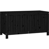  Kutija za pohranu crna 121x55x64 cm od masivne borovine | shoptok.hr