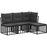  Set vanjskih sofa Crna Poliester | shoptok.hr