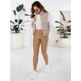 DStreet Spodnie damskie legginsy push up kamelowe Cene