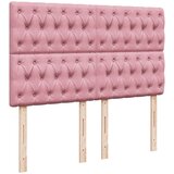  Otomanski krevet s madracima&amp LED ružičasti 140x190cm baršunasti | shoptok.hr