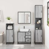 vidaXL 4-dijelni set kupaonskog namještaja siva boja hrasta drveni | shoptok.hr