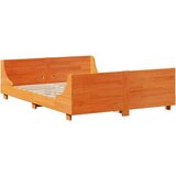  Posteljni okvir brez vzmetnice vošč. rjav 150x200 cm borovina | Shoptok.si