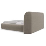 Makamii Tapecirani bračni krevet smeđe-sivi s prostorom za odlaganje s podnicom 140x200 cm Hauke – | shoptok.hr