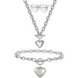IZMAEL Set Simple Heart - Srebrna | shoptok.hr