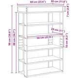  Stalak za cipele boja hrasta 60x30x98 cm konstruirano drvo | shoptok.hr