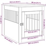 vidaXL Namještaj za pseću kabinu crni hrast 80x64,5x71 cm inženjerski drvo | shoptok.hr