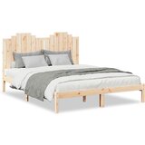 Maison Chic Daljši Posteljni Okvir - Dvoposteljna postelja brez vzmetnice 140x210 cm trden les, (22082098) | Shoptok.si