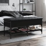 vidaXL Klupa za cipele crna 102 x 42 x 45 cm od konstruiranog drva Cijene