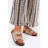 Boto Women Sandals On Cork Platform With Golden Buckles Beige Lisavionea | shoptok.hr