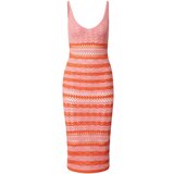River Island Pletena obleka oranžna / svetlo roza | Shoptok.si