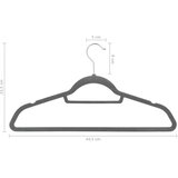  50-dijelni set vješalica za odjeću protuklizni sivi baršunasti | shoptok.hr