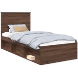  Krevetna konstrukcija s uzglavljem Smeđi hrast 90 x 190 cm | shoptok.hr